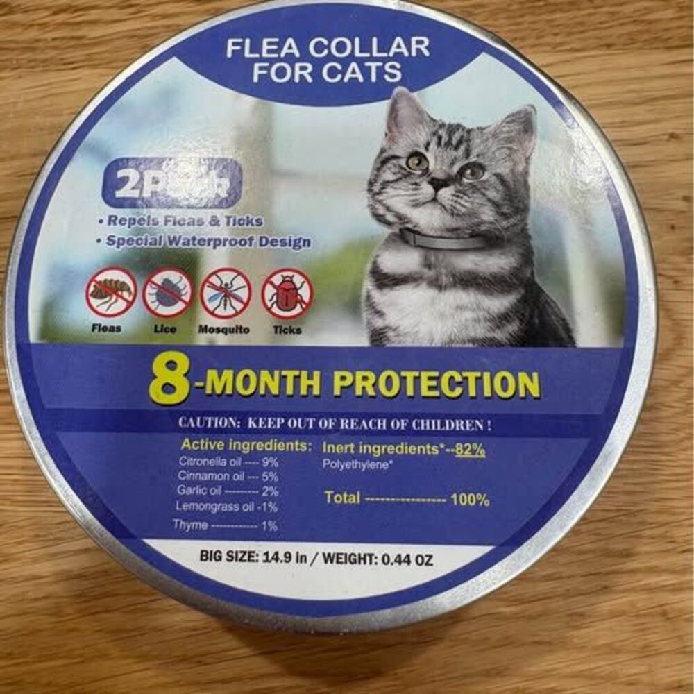 Cat Flea Collars – 2-Pack, Adjustable 14.9 in